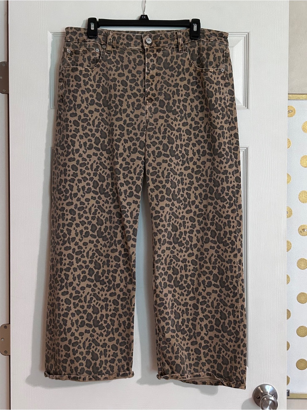 American Eagle Outfitters Women's Leopard Print Jeans - Picture 1 of 3
